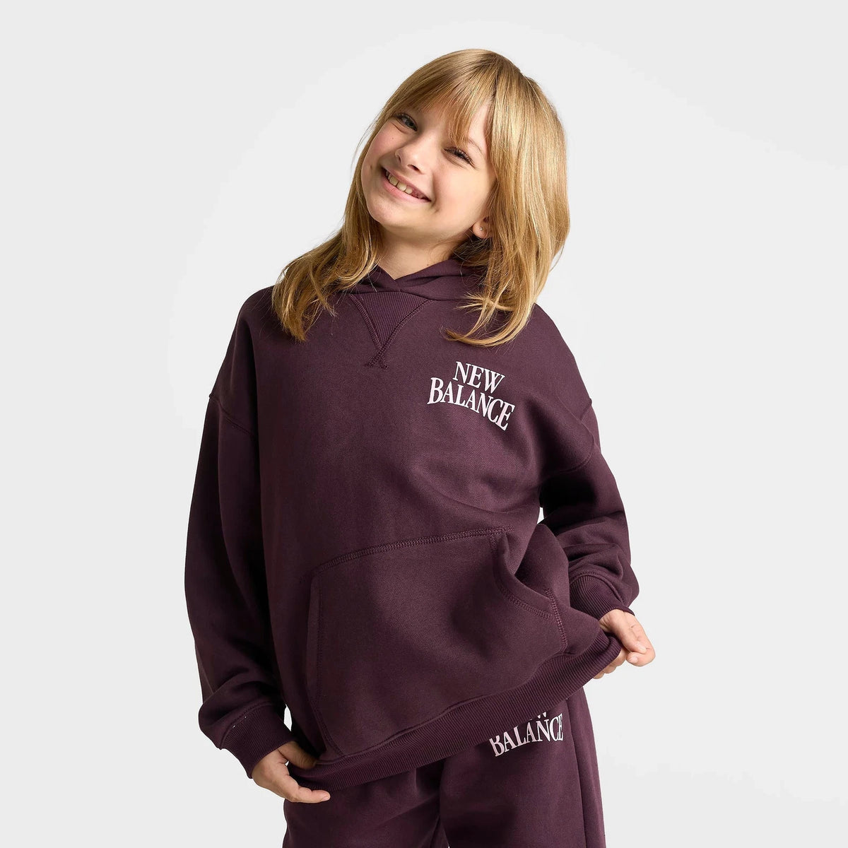 Girls' Oversized Graphic Fleece Hoodie
