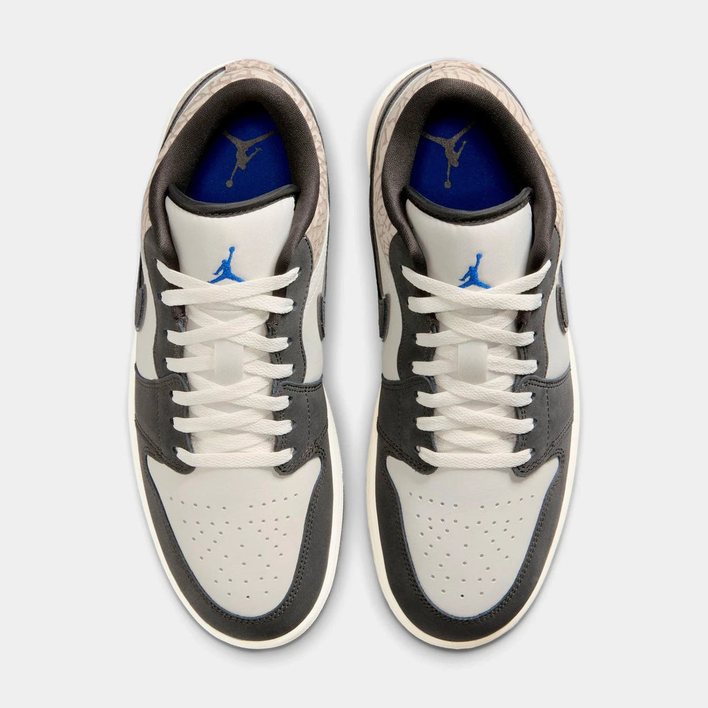 Men's Printed Leather Low-Top Sneakers