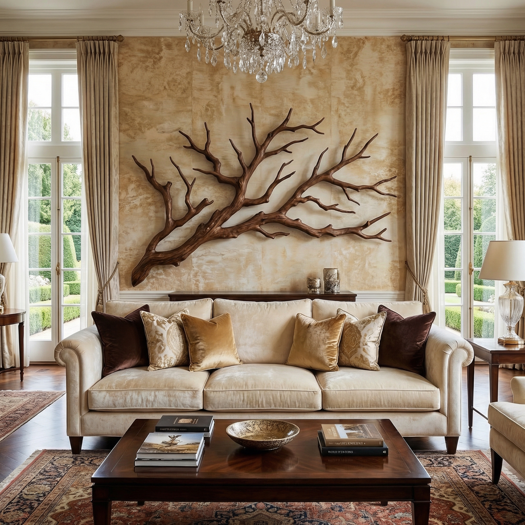 Rustic Natural Tree Root Wall Art for Bedroom Headboard Wall - view 3