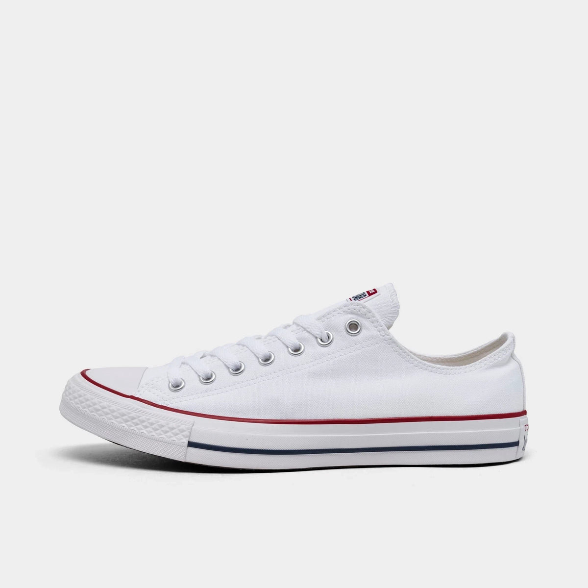 Men's Cushioned Canvas Low Top Sneakers - White