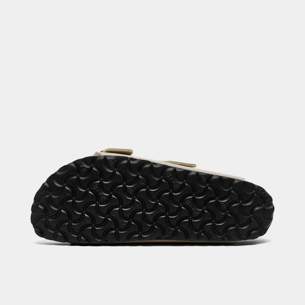 Women's Two-Strap Sandals With Gold Buckles