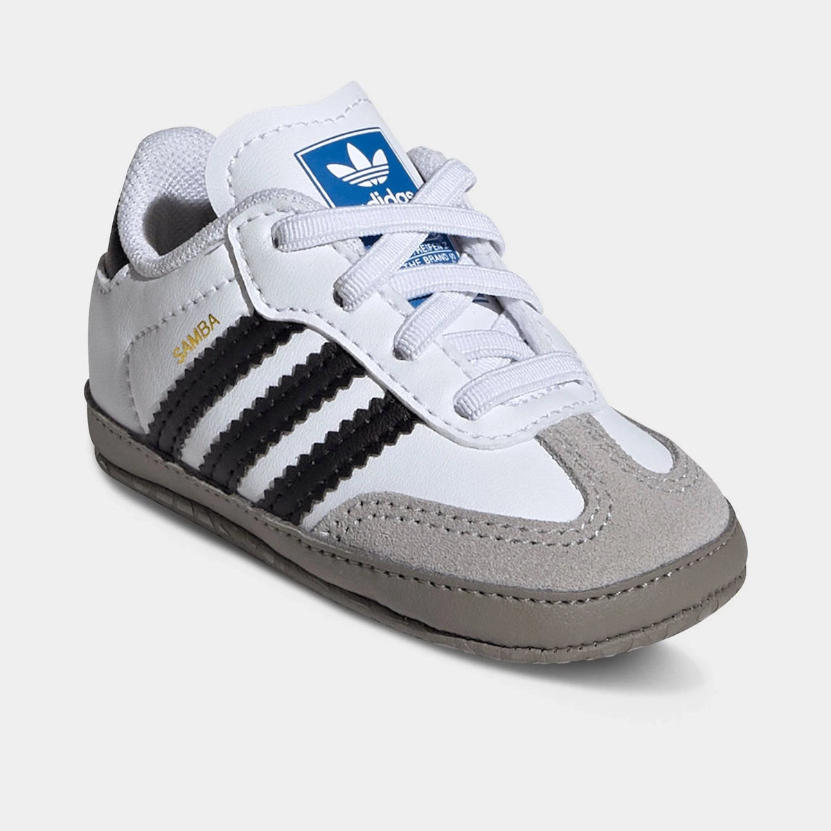 Infant Leather And Suede Crib Shoes - White