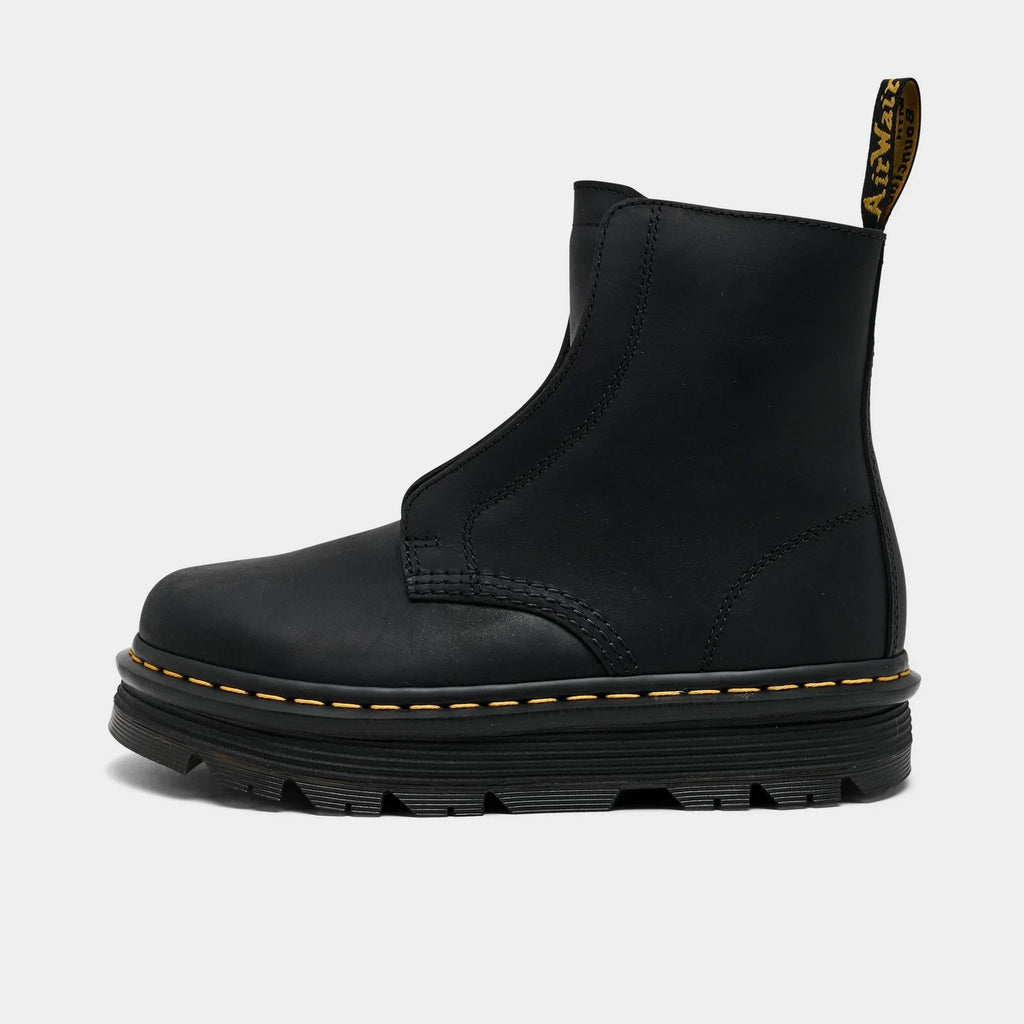 Women's Oiled Leather Slip-On Boots - Black