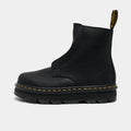 Women's Oiled Leather Slip-On Boots - Black