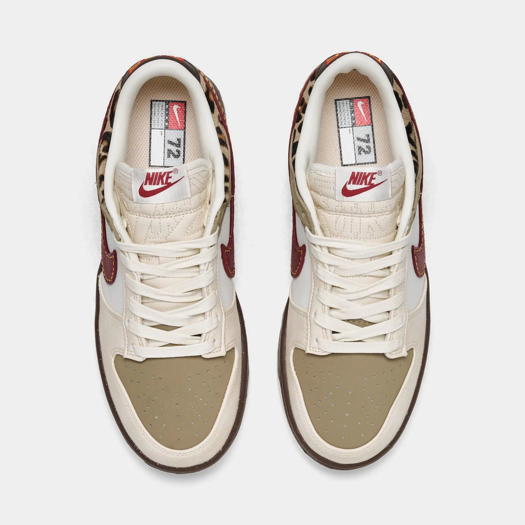 Women's Leather Leopard Detail Casual Sneaker