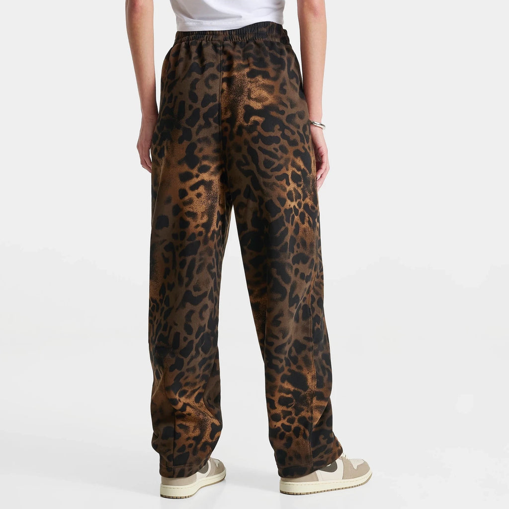 Women's Animal Print Wide-Leg Fleece Pants