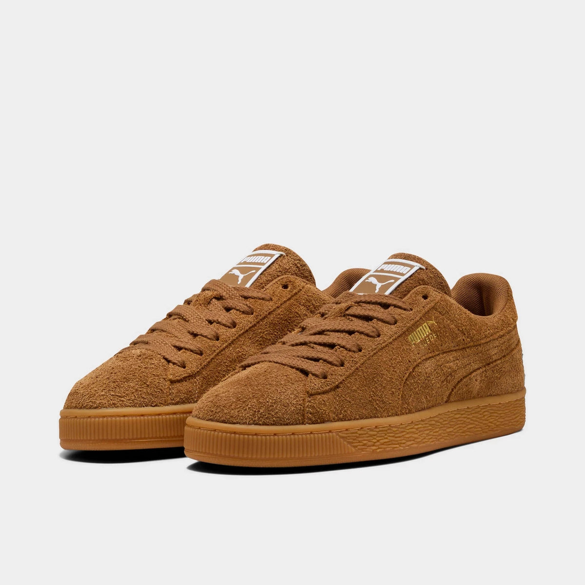 Men's Textured Leather Low-Top Sneakers - Brown