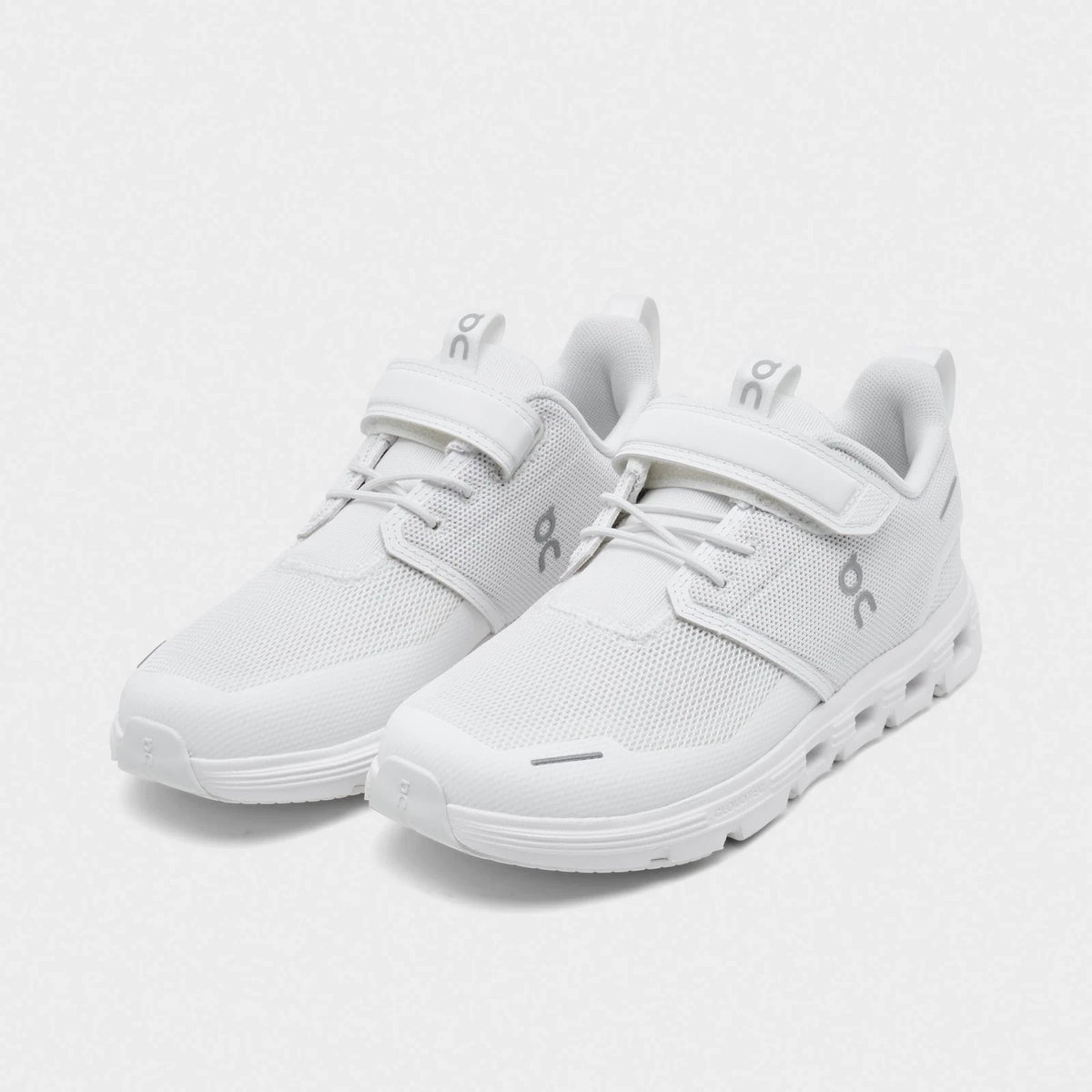 Kids' Stretch-Lace Strap Sneaker - White