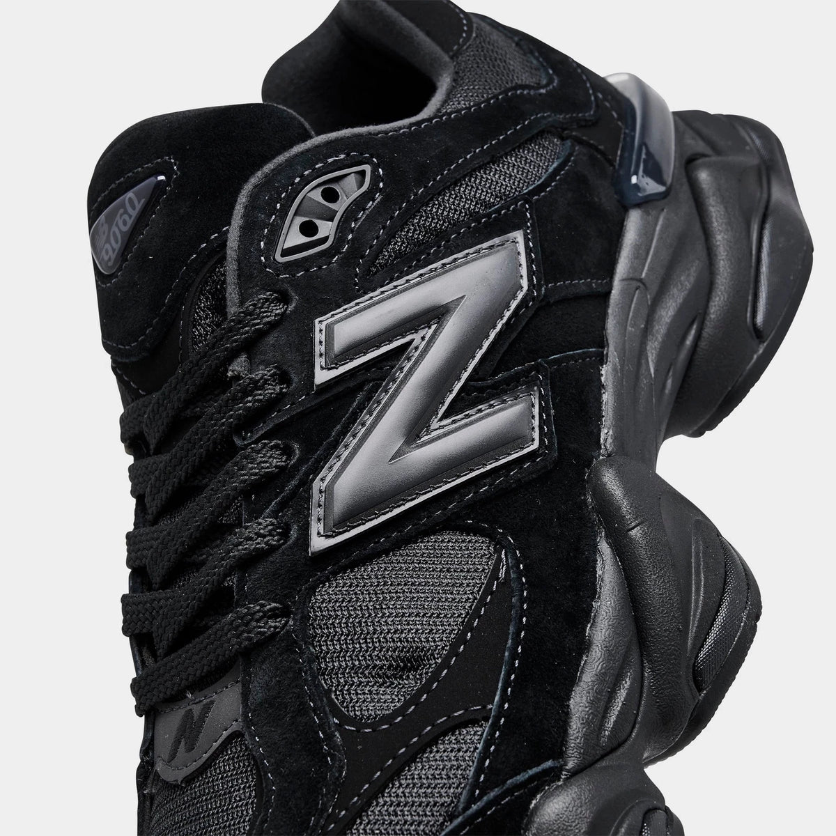 Men's Suede And Mesh Casual Sneakers - Black