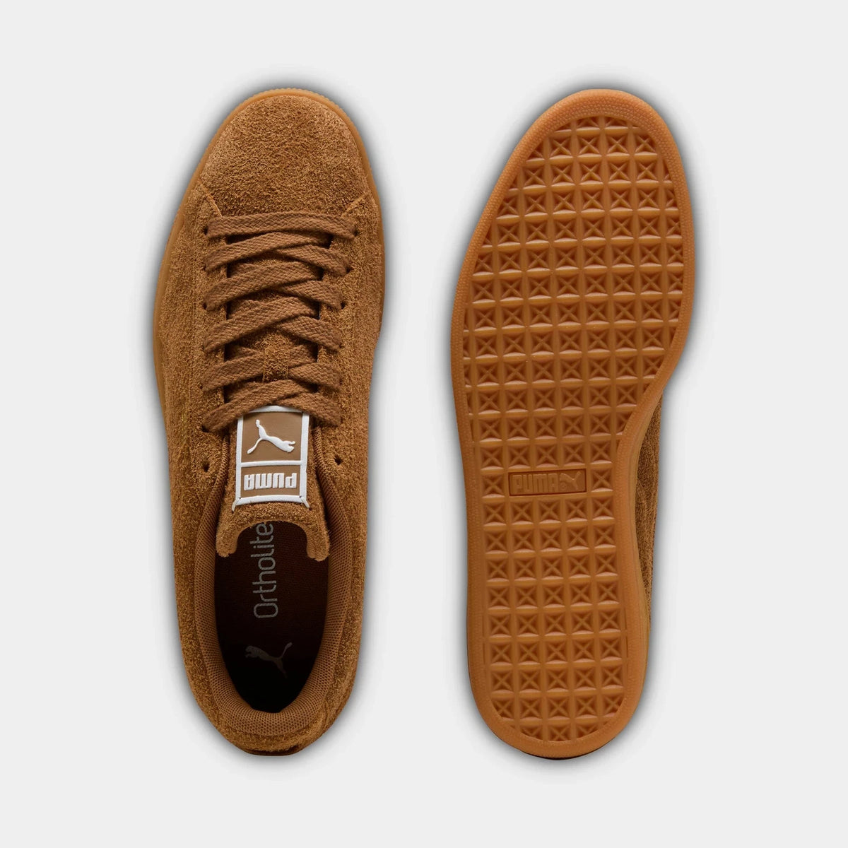 Men's Textured Leather Low-Top Sneakers - Brown