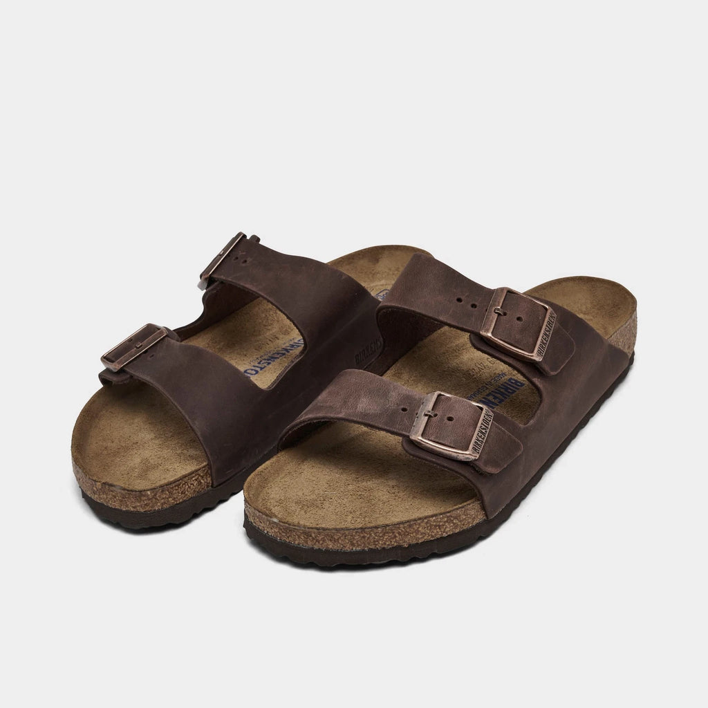 Men's Oiled Leather Two-Strap Sandals