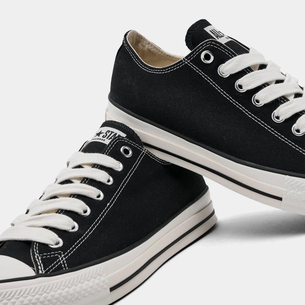 Men's Wide Fit Canvas Low Top Sneakers - Black