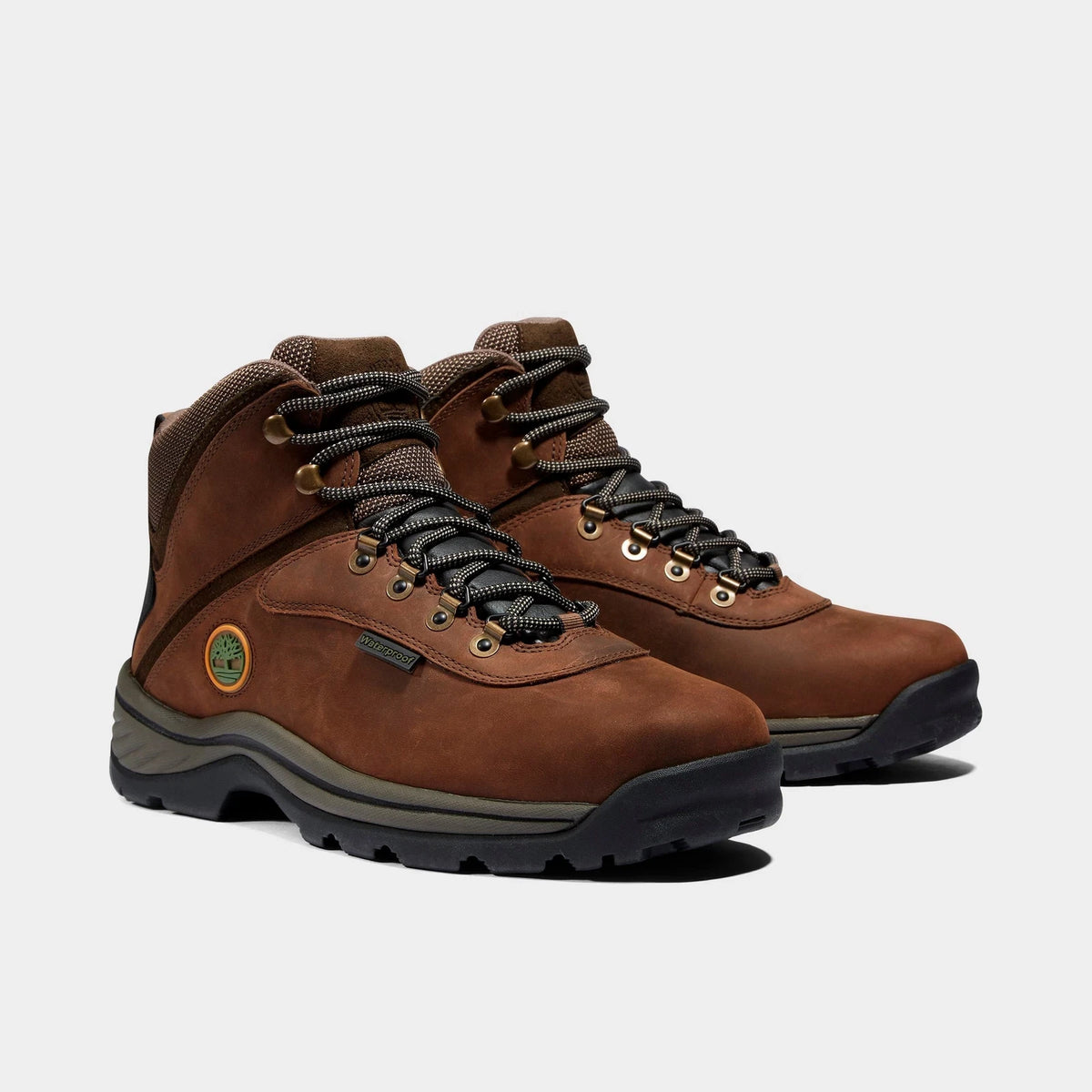Men's Mid Waterproof Hiking Boots - Brown