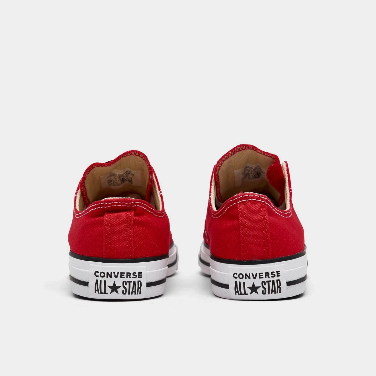 Women's Canvas Low Top Sneakers - Red
