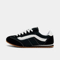 Women's Suede Nylon Low Profile Sneakers - Black