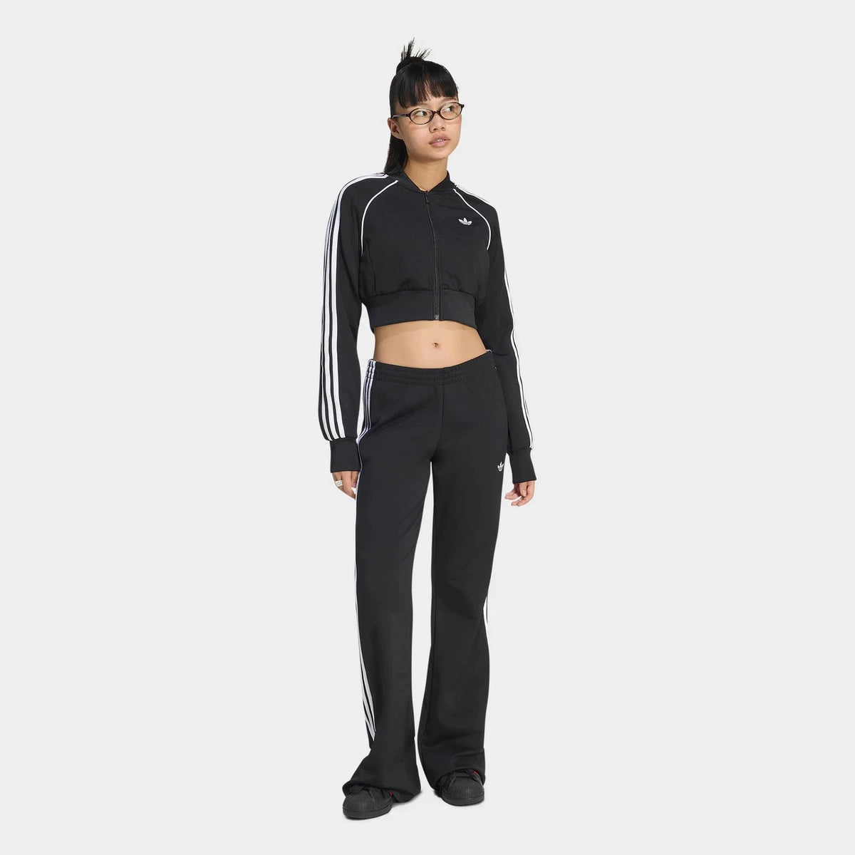 Women's Cropped Doubleknit Full-Zip Track Top
