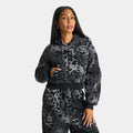 Women's Animal Print Cropped Zip Hoodie