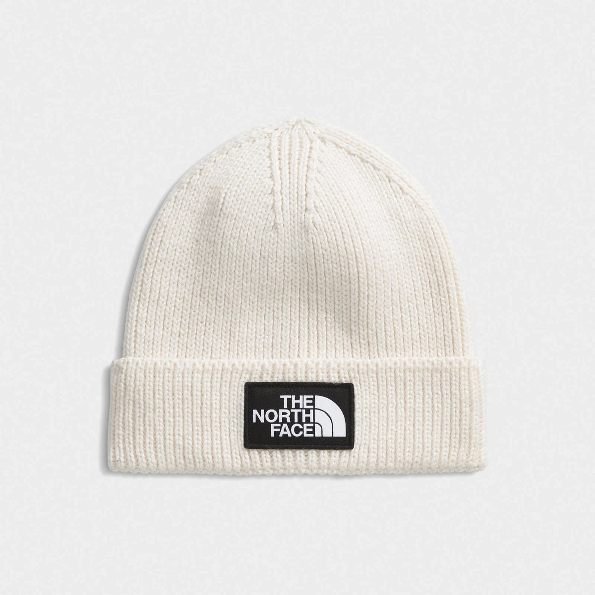 Rib-Knit Cuffed Beanie - White