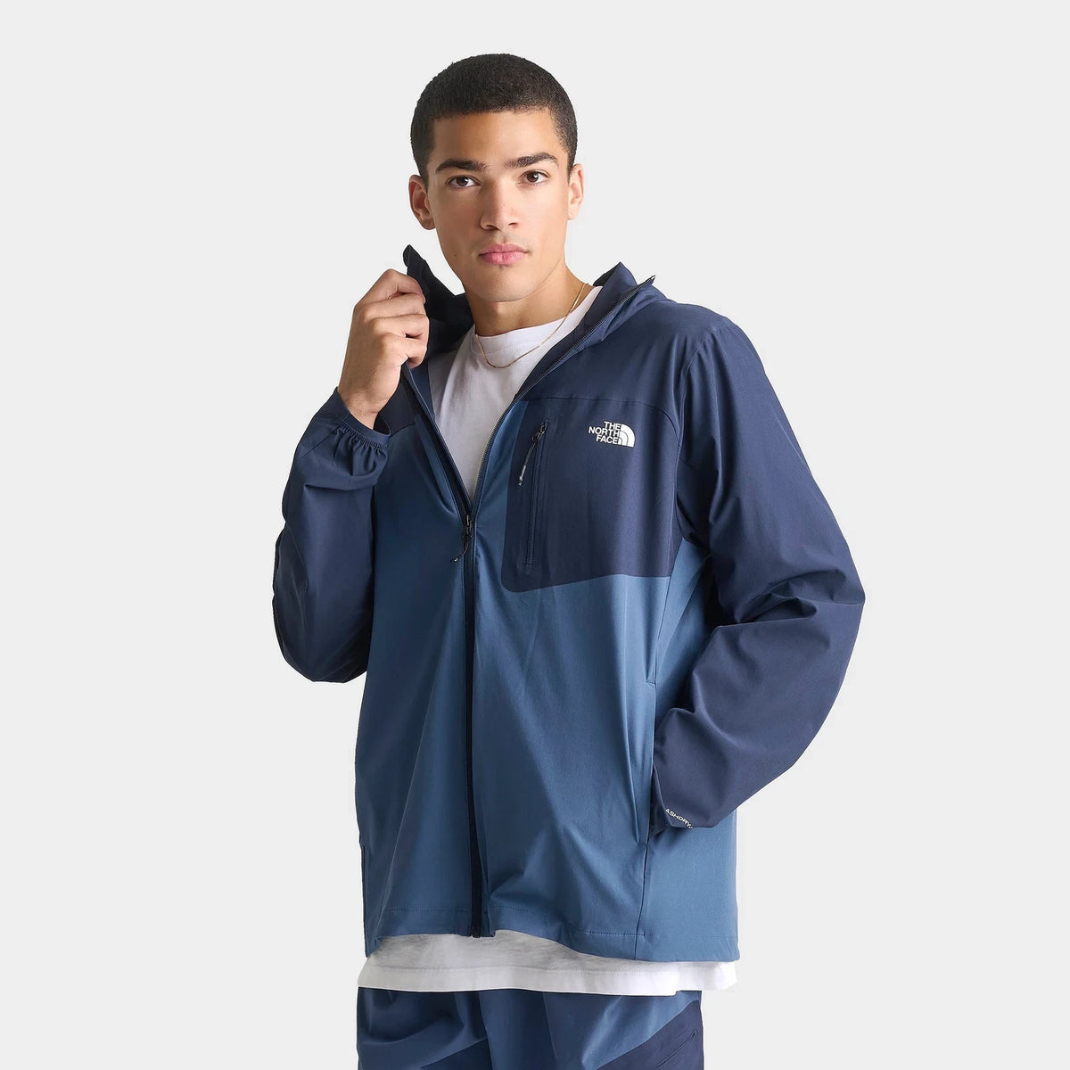 Men's Woven Full-Zip Hooded Jacket