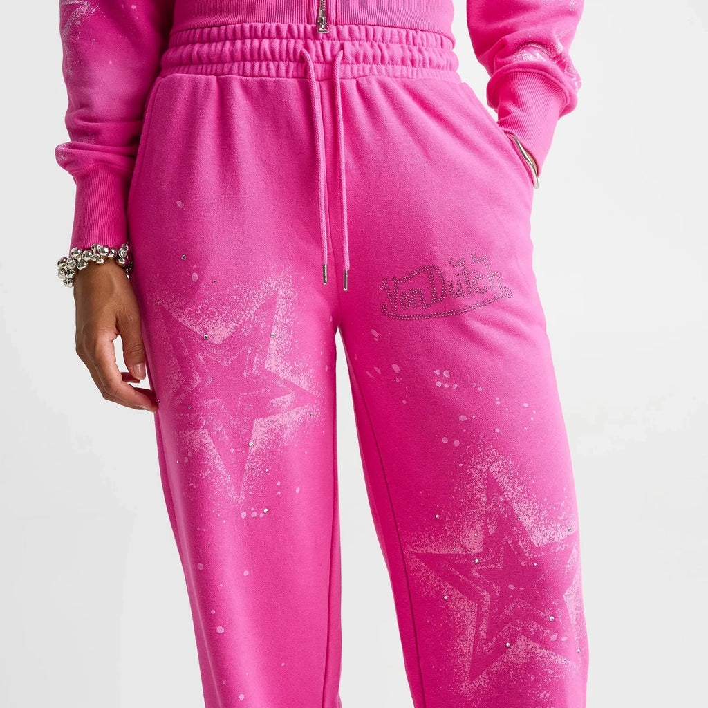 Women's Star Print Wide-Leg Sweatpants