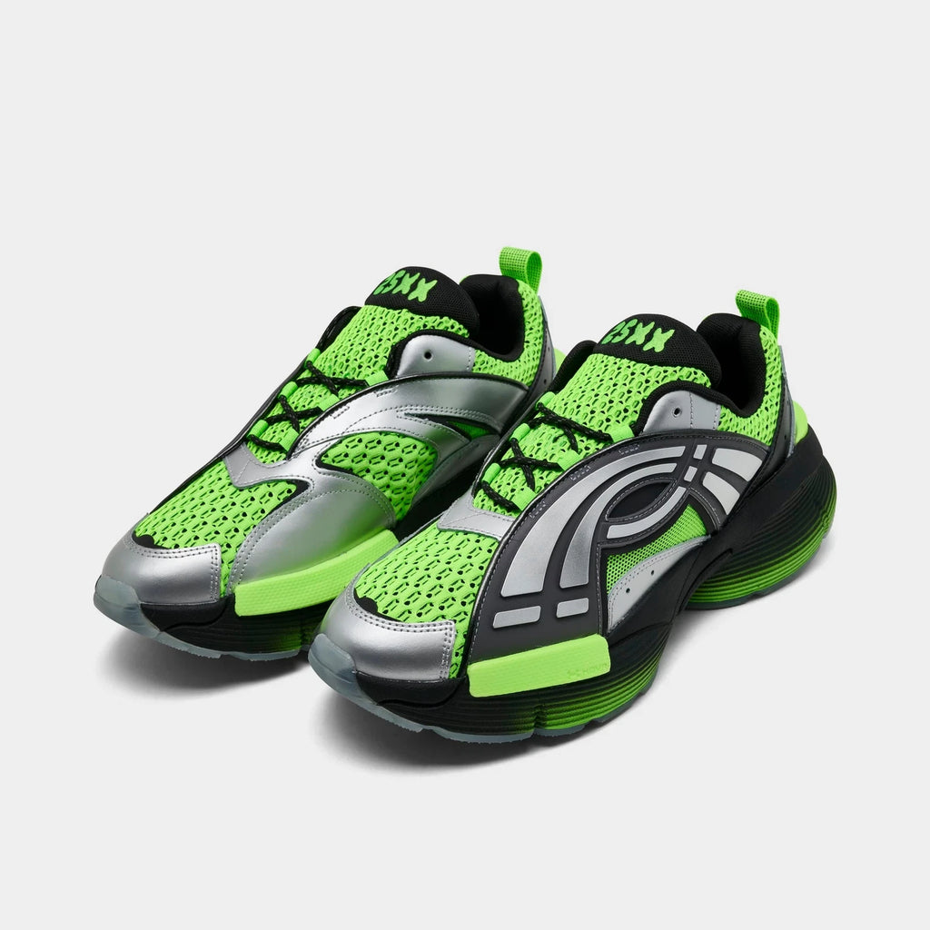 Men's Chunky Mesh And Leather Sneakers