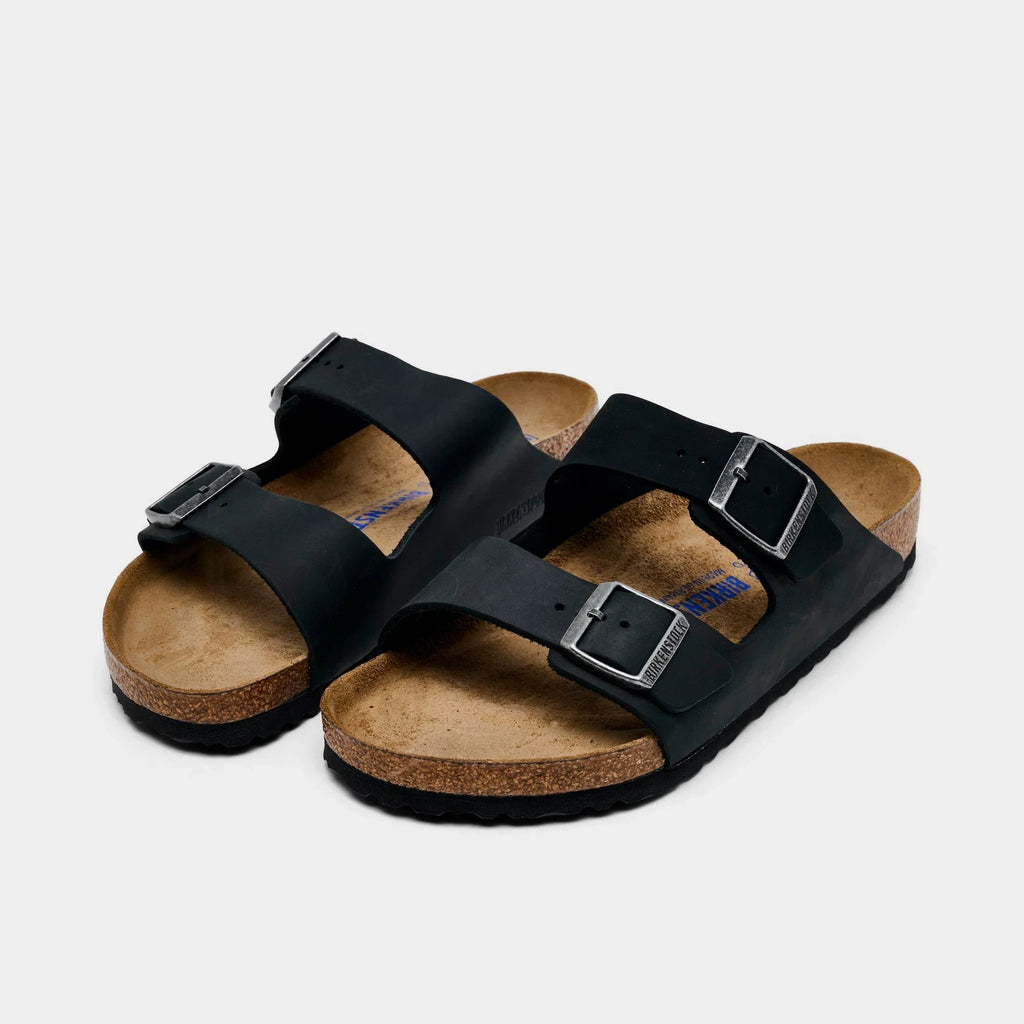 Men's Oiled Leather Two-Strap Sandals