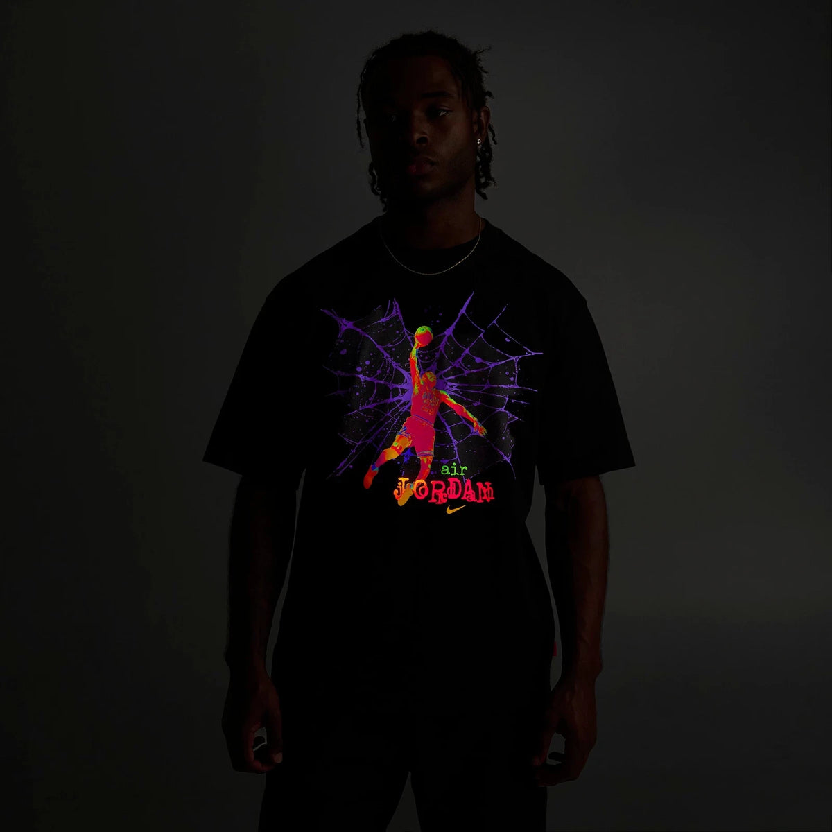 Men's Cotton Spiderweb Graphic T-Shirt