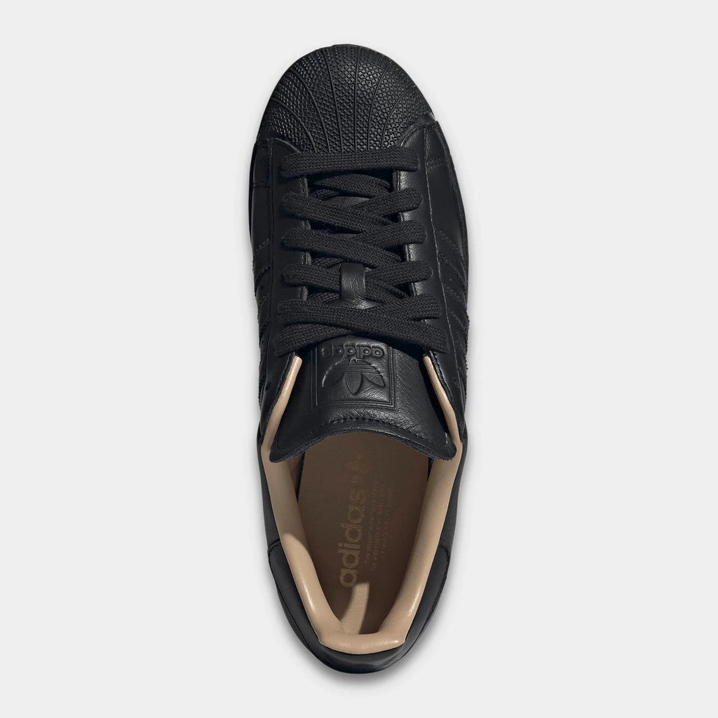 Men's Leather Shell-Toe Ripple Sole Sneakers