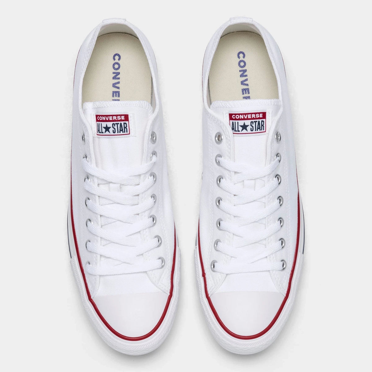 Men's Cushioned Canvas Low Top Sneakers - White
