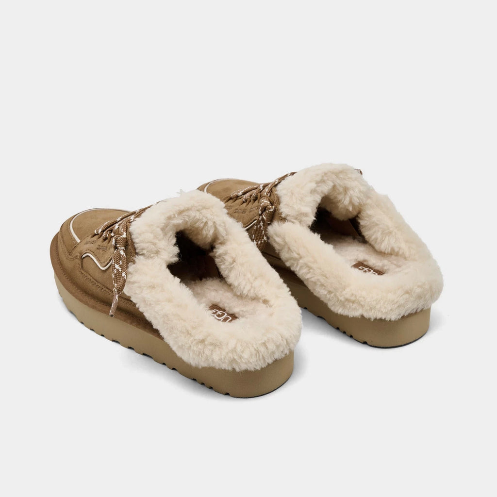 Women's Suede Mule Sneakers - Chestnut