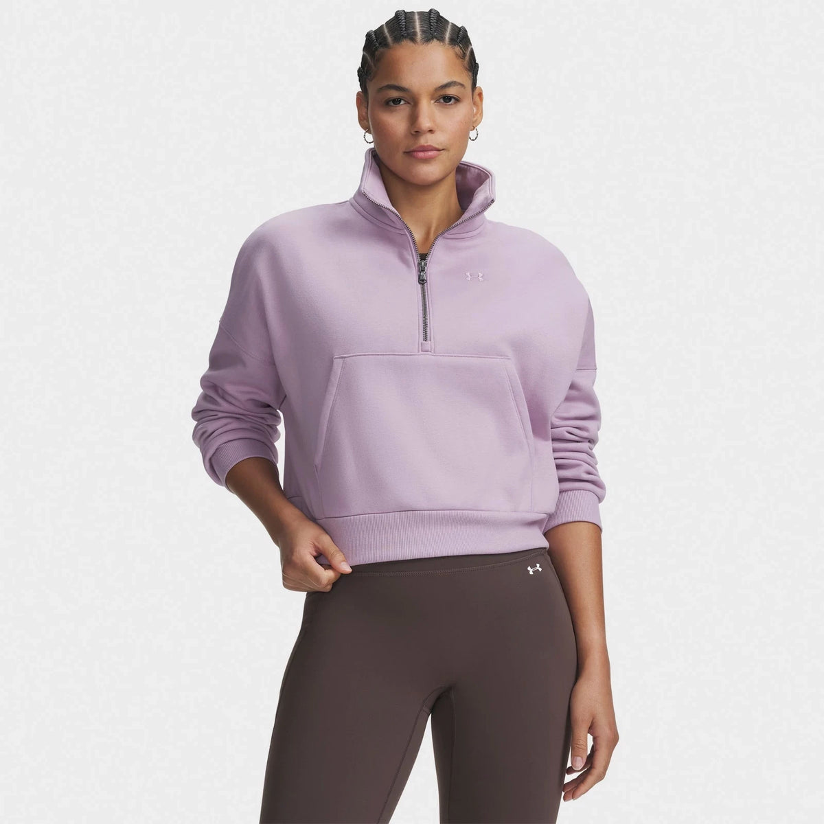 Women's Oversized Half-Zip Fleece Sweatshirt