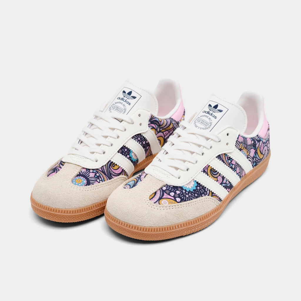 Girls' Little Kids' Floral Leather Sneakers