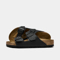 Men's Two-Strap Synthetic Sandals - Black