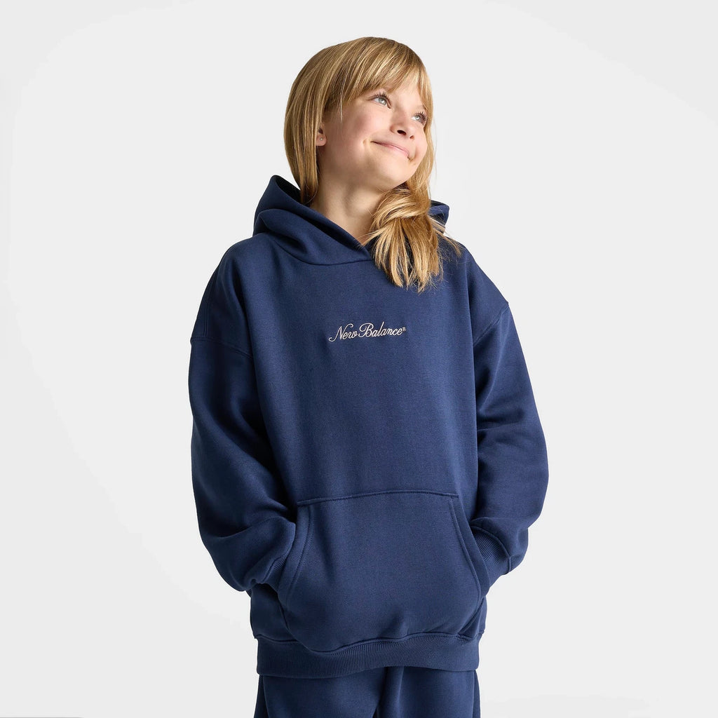 Girls' Oversized Embroidered Fleece Hoodie