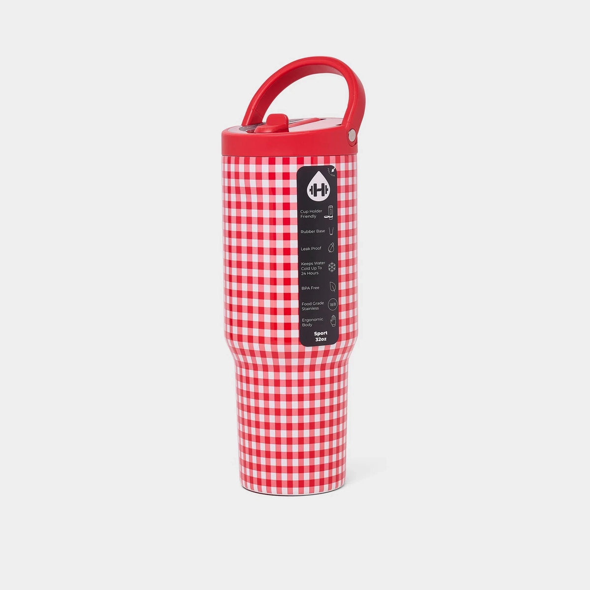 32 oz Insulated Flip Straw Water Bottle