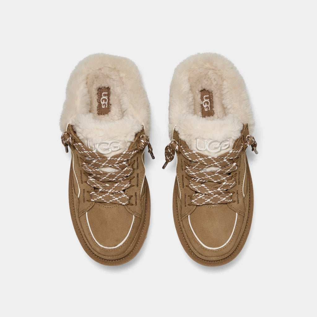 Women's Suede Mule Sneakers - Chestnut