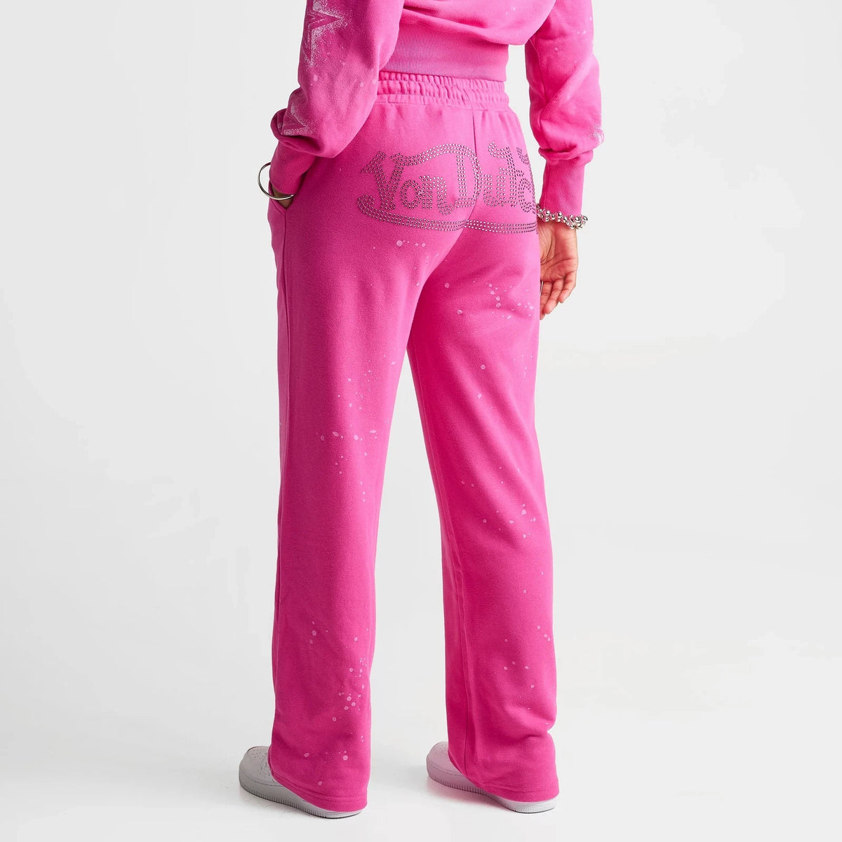 Women's Star Print Wide-Leg Sweatpants