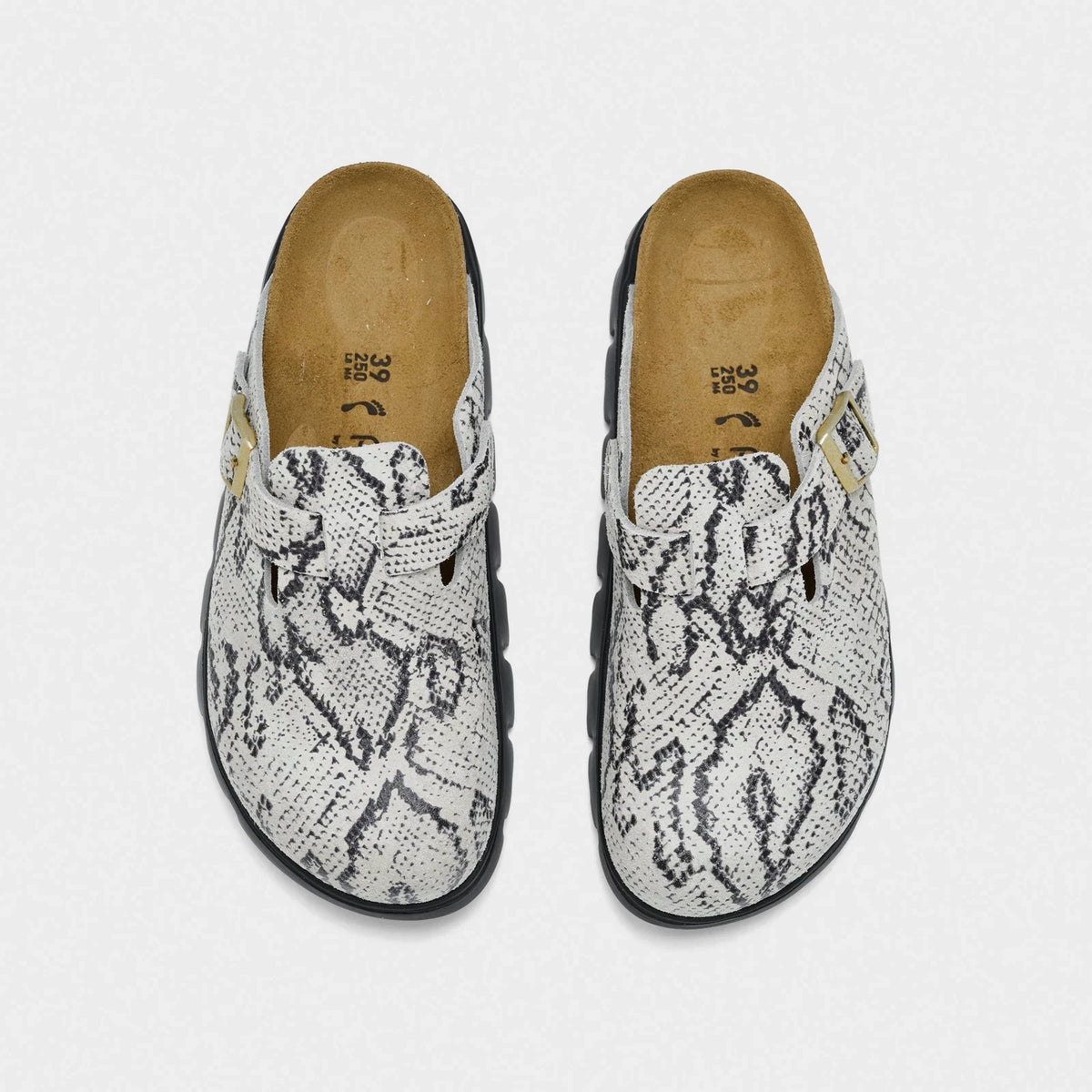Women's Snakeskin-Print Platform Clogs