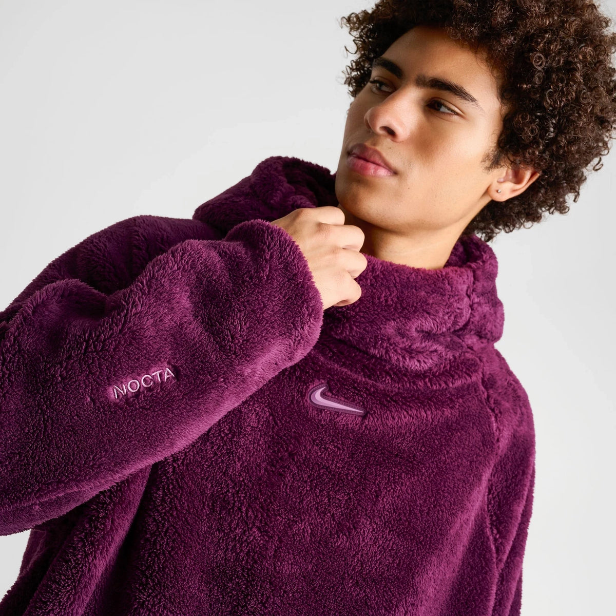 Men's High-Pile Fleece Full-Zip Top - Red