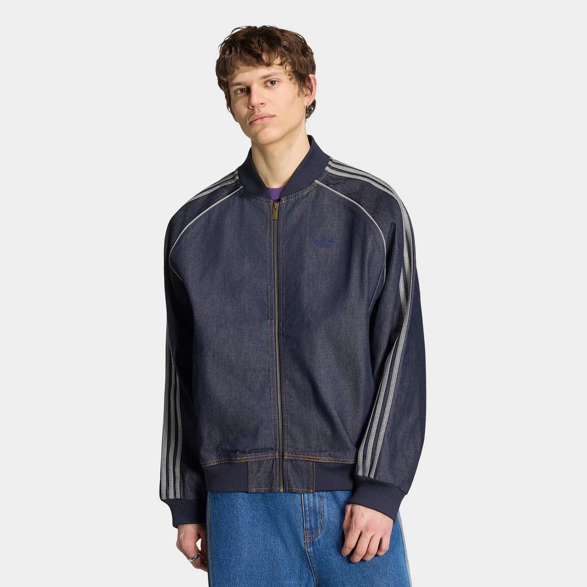 Men's Denim Full-Zip Track Jacket