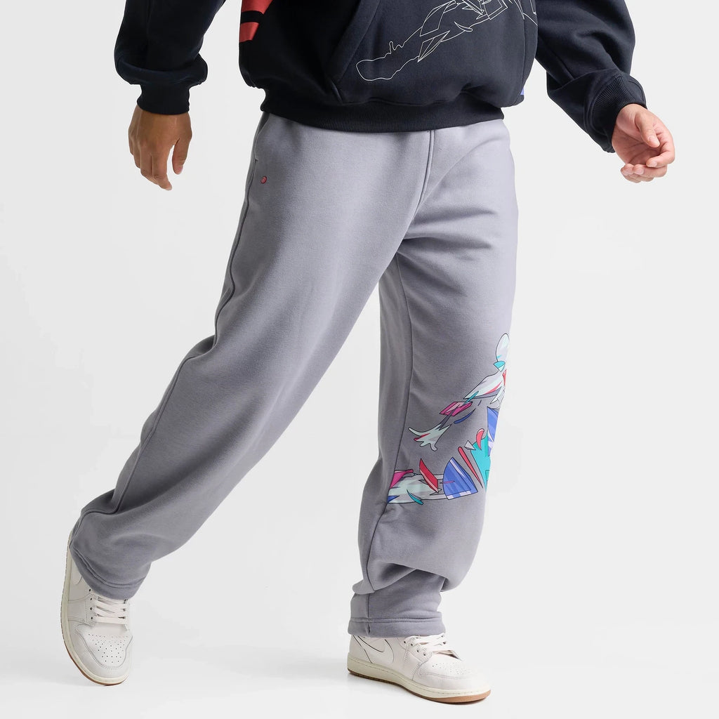 Men's Graphic Fleece Pants - Gray