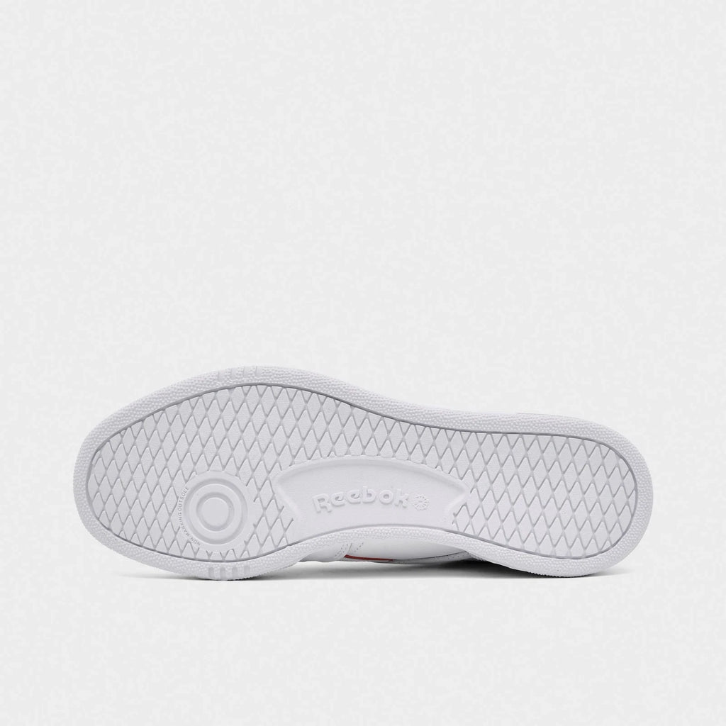 Men's Leather Tennis-Inspired Sneaker - White