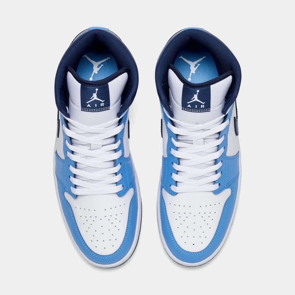 Men's Leather Mid-Top Casual Sneakers