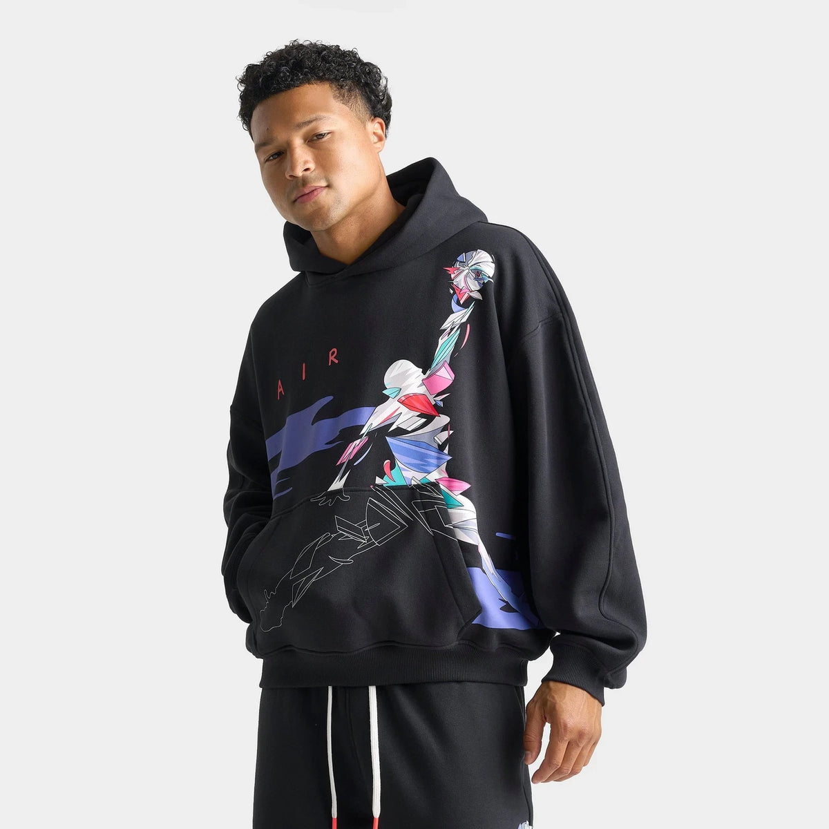 Men's Oversized Graphic Fleece Hoodie