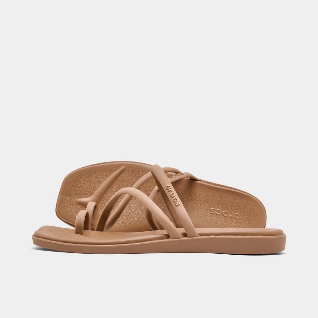 Square Toe Loop Sandal - Beige