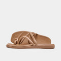 Square Toe Loop Sandal - Beige