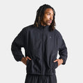 Men's Water-Repellent Full-Zip Track Jacket - Black
