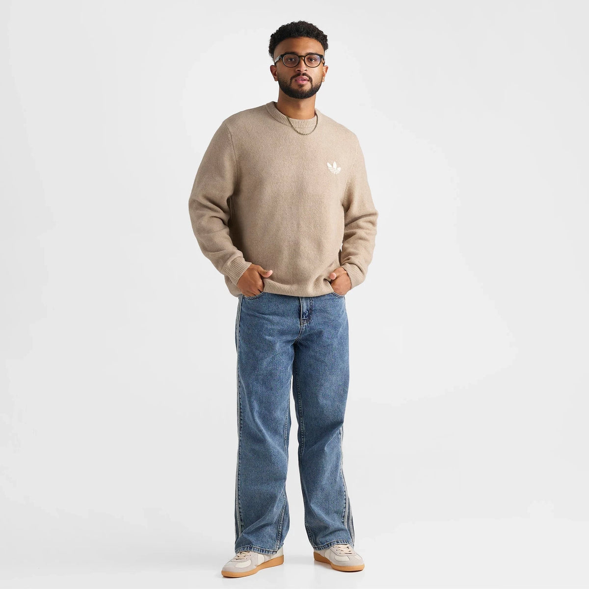Men's Wool Blend Knit Crewneck Sweater