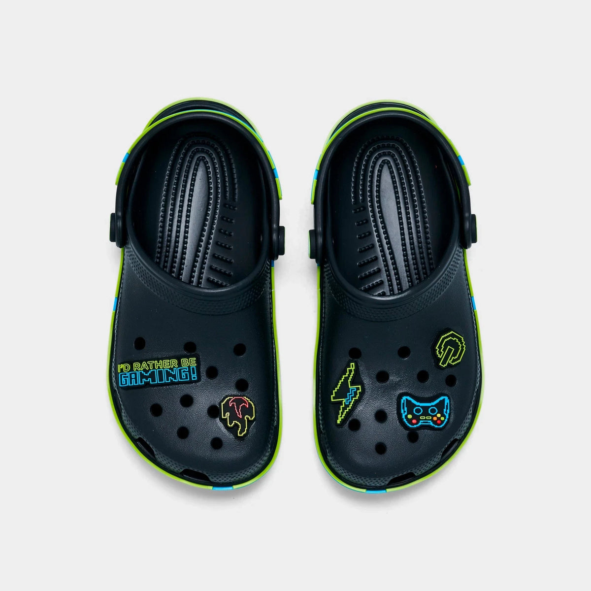 Kids' Glow Gaming Foam Clogs - Black