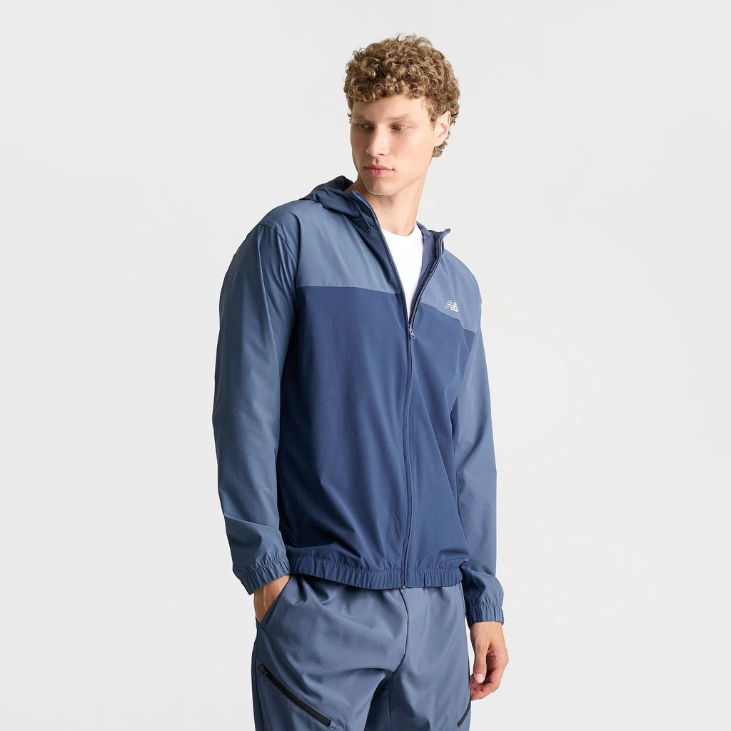 Men's Woven Full-Zip Hooded Jacket